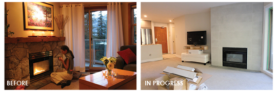 Patti's renovation in Whistler before and after