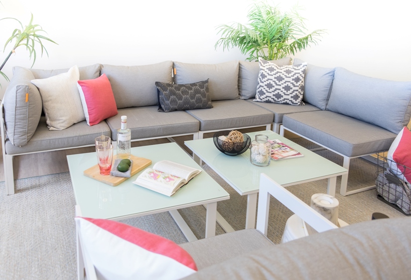 grey and white modern patio furniture