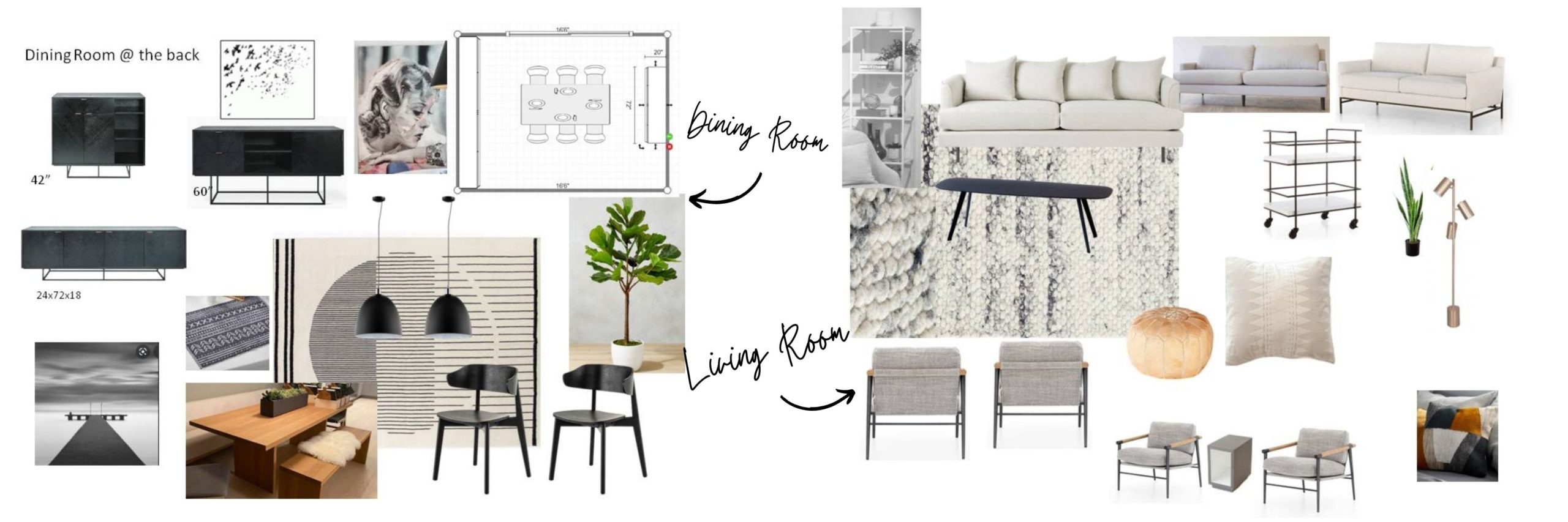 Patti created mood boards to help bring her vision to life.